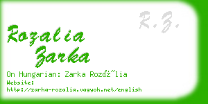 rozalia zarka business card